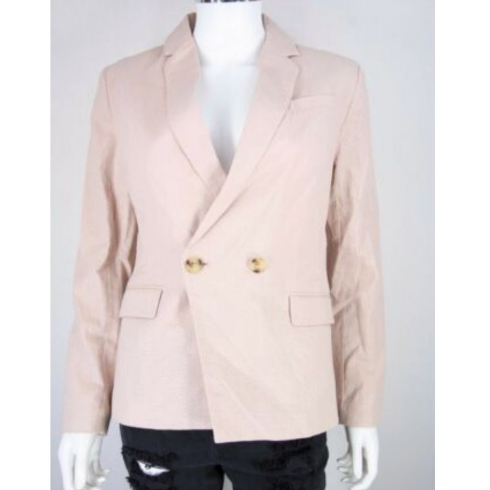 Katherine Barclay  Pink Linen & Cotton Blazer Size Medium